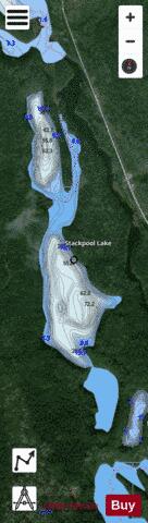 Stackpool Lake depth contour Map - i-Boating App - Satellite