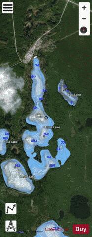 Azure Lake depth contour Map - i-Boating App - Satellite