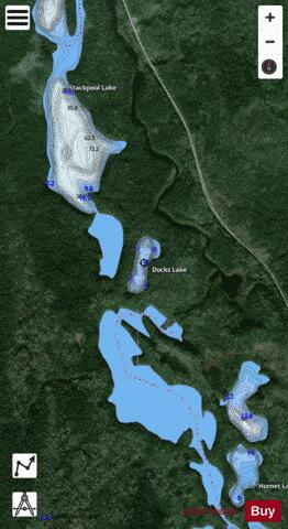 Docks Lake depth contour Map - i-Boating App - Satellite