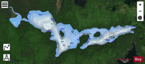 Prune Lake depth contour Map - i-Boating App - Satellite