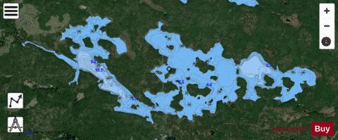 Schist Lake depth contour Map - i-Boating App - Satellite