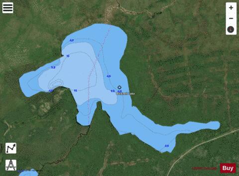 Bicknell Lake depth contour Map - i-Boating App - Satellite