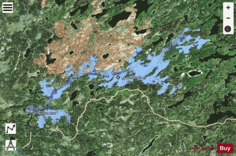 Kabania Lake depth contour Map - i-Boating App - Satellite