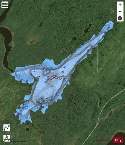 Samuelson Lake depth contour Map - i-Boating App - Satellite