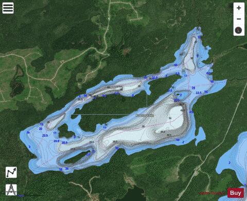 Proctor Lake depth contour Map - i-Boating App - Satellite