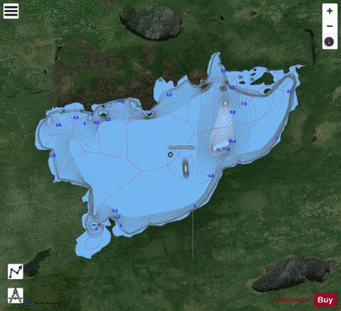 Oneside Lake depth contour Map - i-Boating App - Satellite