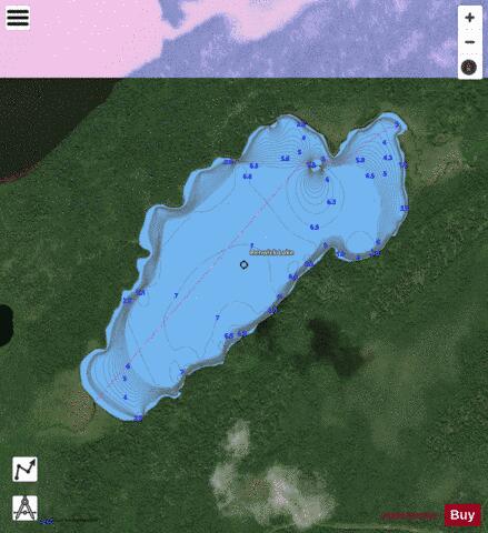 Renwick Lake depth contour Map - i-Boating App - Satellite