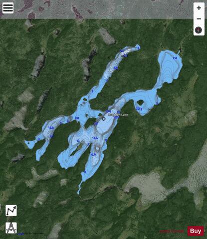 Bradden Lake depth contour Map - i-Boating App - Satellite