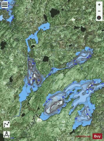 Weese Lake depth contour Map - i-Boating App - Satellite