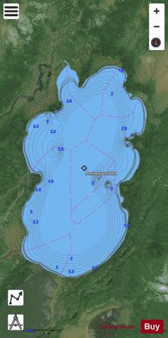 Peeagwon Lake depth contour Map - i-Boating App - Satellite
