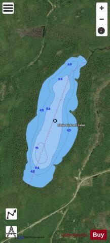 Little Bicknell Lake depth contour Map - i-Boating App - Satellite