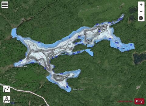 Charon Lake depth contour Map - i-Boating App - Satellite