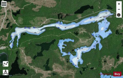McLeod Lake depth contour Map - i-Boating App - Satellite