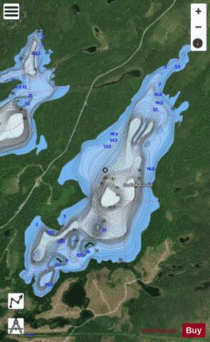 Castlebar Lake depth contour Map - i-Boating App - Satellite