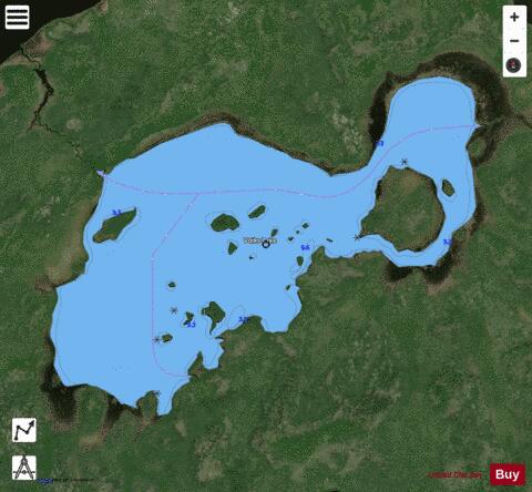 Volks Lake depth contour Map - i-Boating App - Satellite
