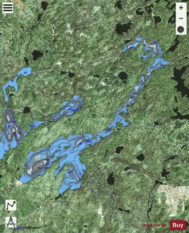 Attwood Lake depth contour Map - i-Boating App - Satellite