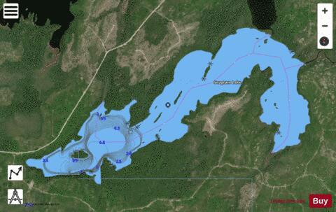 Seagram Lake depth contour Map - i-Boating App - Satellite