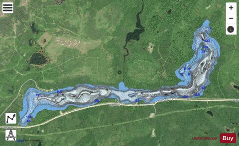 Klotz Lake depth contour Map - i-Boating App - Satellite