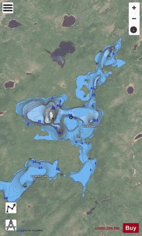 Vick Lake depth contour Map - i-Boating App - Satellite