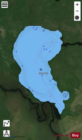 Snare Lake depth contour Map - i-Boating App - Satellite
