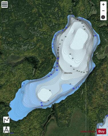 Lilac Lake depth contour Map - i-Boating App - Satellite