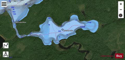 Matson Lake depth contour Map - i-Boating App - Satellite