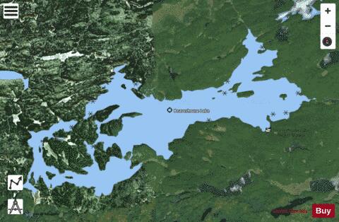 Beaverhouse Lake depth contour Map - i-Boating App - Satellite