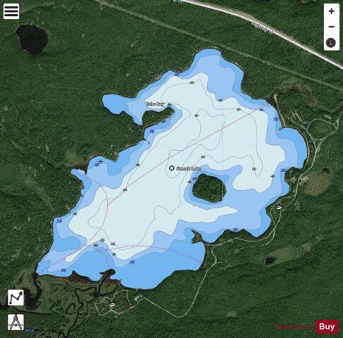 French Lake depth contour Map - i-Boating App - Satellite