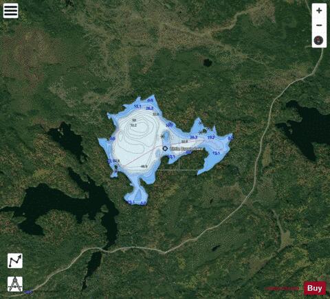 Little Brown Lake depth contour Map - i-Boating App - Satellite