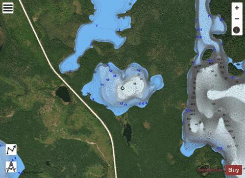 South Crook Lake depth contour Map - i-Boating App - Satellite
