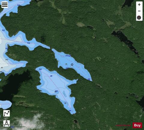 Darky Lake depth contour Map - i-Boating App - Satellite