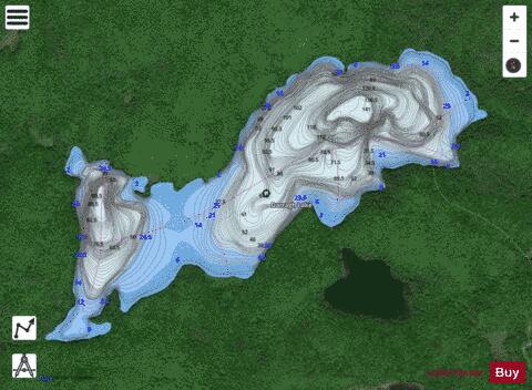 Darragh Lake depth contour Map - i-Boating App - Satellite