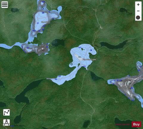 Pine Island Lake depth contour Map - i-Boating App - Satellite
