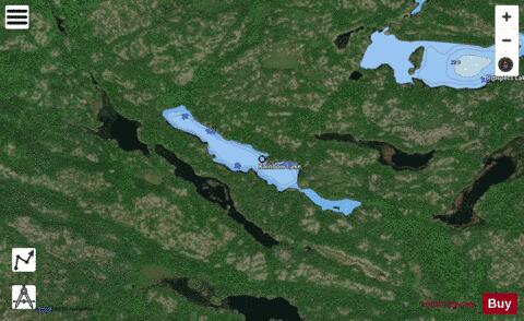 Rainbow Lake depth contour Map - i-Boating App - Satellite