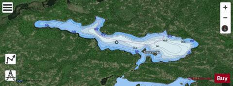 Byrnes Lake depth contour Map - i-Boating App - Satellite