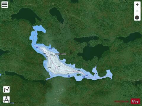 Burden Lake depth contour Map - i-Boating App - Satellite