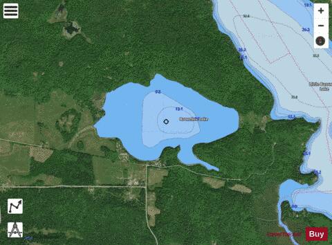 Brownlee Lake depth contour Map - i-Boating App - Satellite