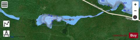 Huston Lake depth contour Map - i-Boating App - Satellite