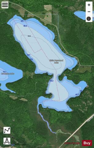 Little Basswood Lake depth contour Map - i-Boating App - Satellite