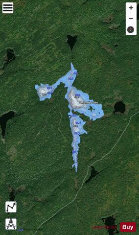 Lelonde Lake depth contour Map - i-Boating App - Satellite