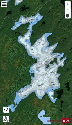 Mashagama Lake depth contour Map - i-Boating App - Satellite