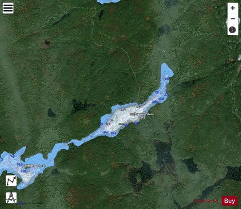Upper Grindstone Lake depth contour Map - i-Boating App - Satellite