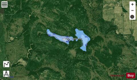 Brock Lakes depth contour Map - i-Boating App - Satellite
