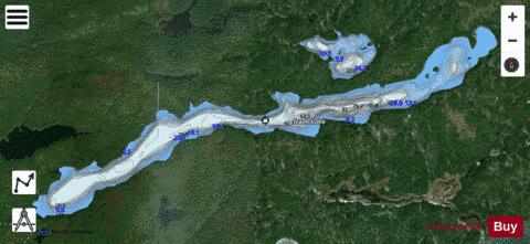 Izaak Lake depth contour Map - i-Boating App - Satellite