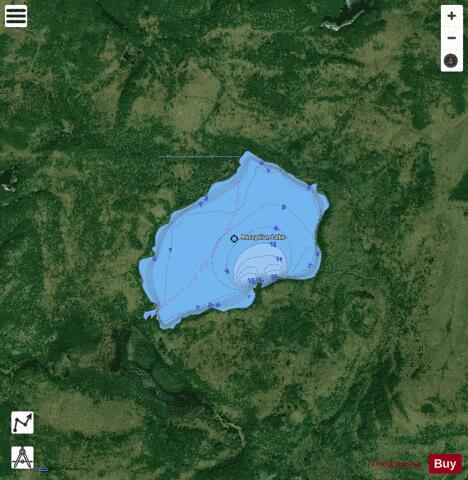 Reception Lake depth contour Map - i-Boating App - Satellite