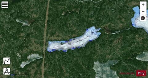 Rioux Lake 28 depth contour Map - i-Boating App - Satellite