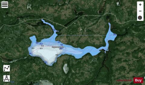 Seymour Lake depth contour Map - i-Boating App - Satellite