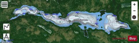 East Caribou Lake depth contour Map - i-Boating App - Satellite