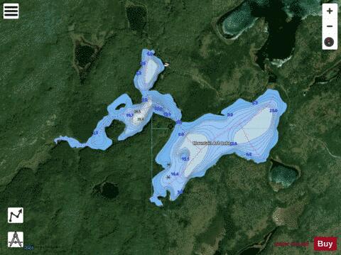 Mountain Ash Lake depth contour Map - i-Boating App - Satellite