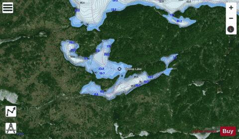 Hyslop Lake depth contour Map - i-Boating App - Satellite